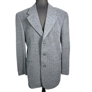 Mondo di Marco Blazer Men's 42 Made in Italy Blue Gray Wool Blend Sport Coat
